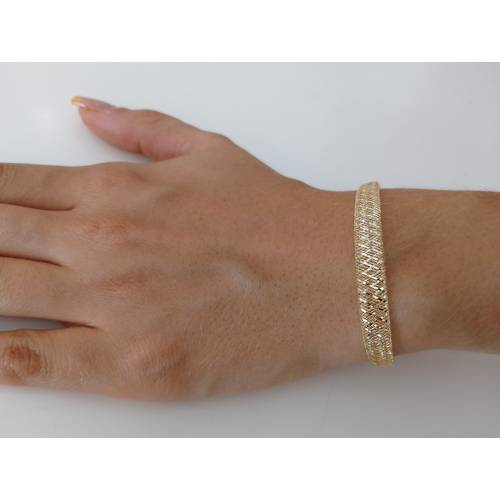 BRACCIALE Donna ORO GIALLO E BIANCO...