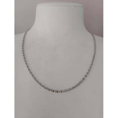 COLLANA In ORO BIANCO Uomo Donna Unisex 18 Karati 750%/1000 Maglia CATENA Italia
