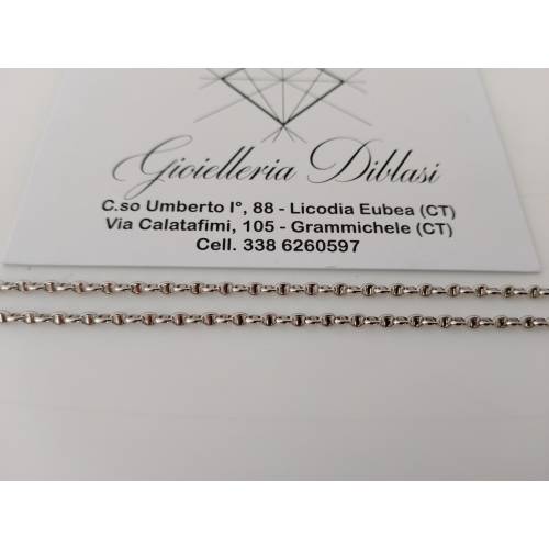 COLLANA In ORO BIANCO Uomo Donna...