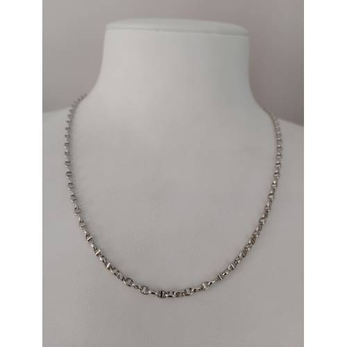 COLLANA In ORO BIANCO Collier Uomo...