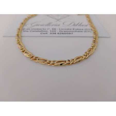 COLLANA In ORO GIALLO 18 Karati 750% Uomo Donna COLLIER Catena Lucida Girocollo