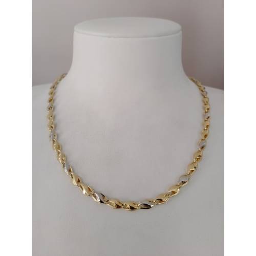 COLLANA ORO Bicolore GIALLO BIANCO 18...