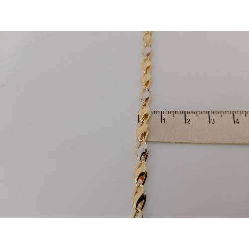 COLLANA ORO Bicolore GIALLO BIANCO 18...