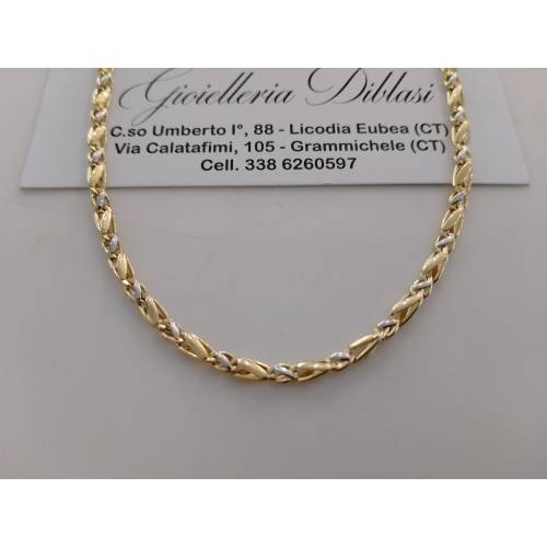 COLLANA ORO 18 KT 750% Bicolore...