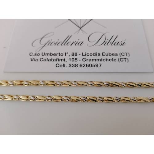 COLLANA ORO 18 KT 750% Bicolore...