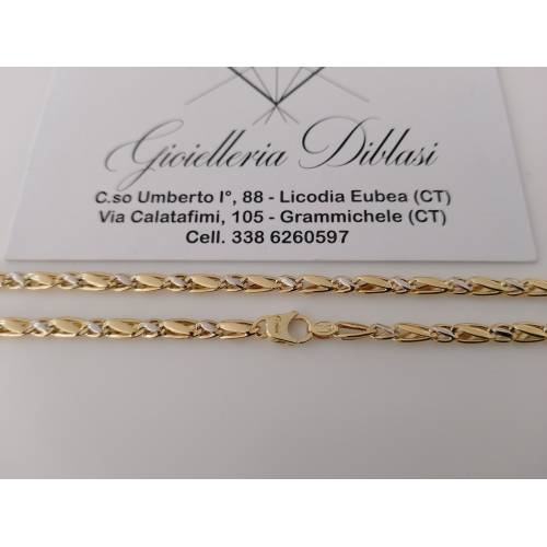 COLLANA ORO 18 KT 750% Bicolore...