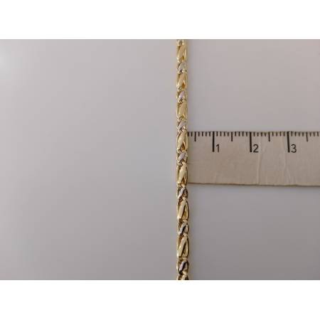 COLLANA ORO 18 KT 750% Bicolore GIALLO E BIANCO Uomo Donna Unisex COLLIER CATENA