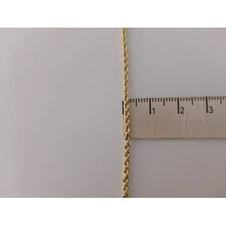 COLLANA ORO GIALLO 18 Karati 750% Girocollo Modello CORDA LASER FUNE Uomo Donna