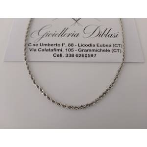 COLLANA ORO BIANCO 18 Kt...
