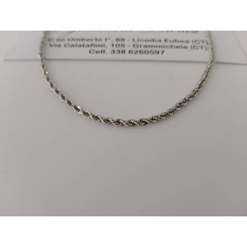 COLLANA ORO BIANCO 18 Kt 750% Uomo...