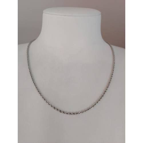 COLLANA ORO BIANCO 18 Kt 750% Uomo...