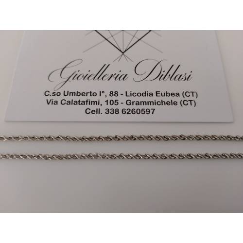 COLLANA ORO BIANCO 18 Kt 750% Uomo...