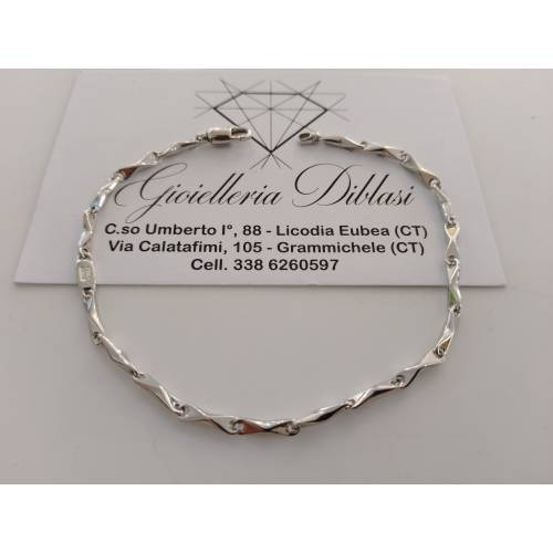 BRACCIALE ORO BIANCO 18 Kt 750%...
