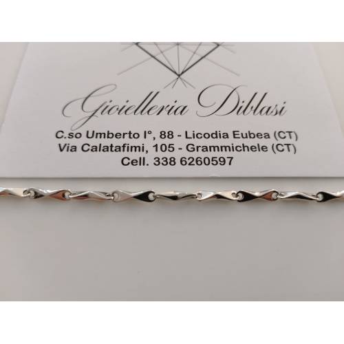 BRACCIALE ORO BIANCO 18 Kt 750%...