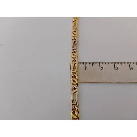 COLLANA COLLIER ORO 18 KT 750% Bicolor GIALLO BIANCO Uomo Donna CATENA Girocollo