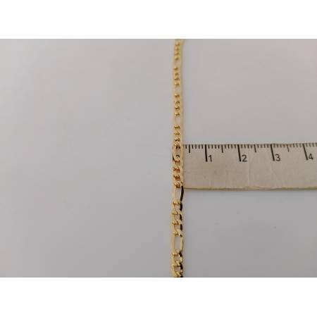 COLLANA ORO GIALLO 18 Karati 750% Uomo Donna CATENA Maglia 3+1 Collier