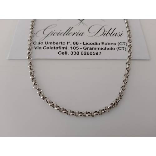 COLLANA Collier ORO BIANCO 18 Karati...