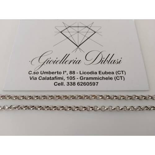 COLLANA Collier ORO BIANCO 18 Karati...