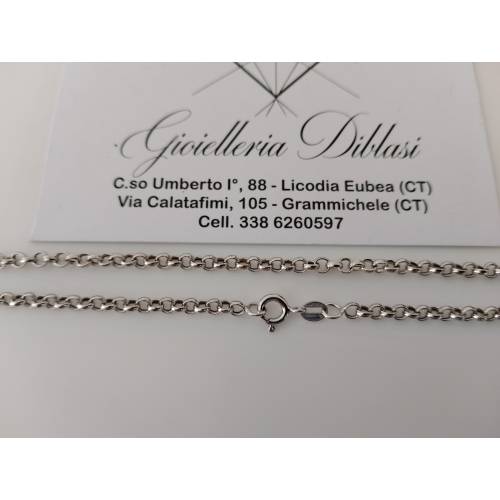 COLLANA Collier ORO BIANCO 18 Karati...