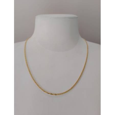COLLANA ORO GIALLO 18 Karati 750% Unisex Collier Maglia Catena SPIGA Girocollo