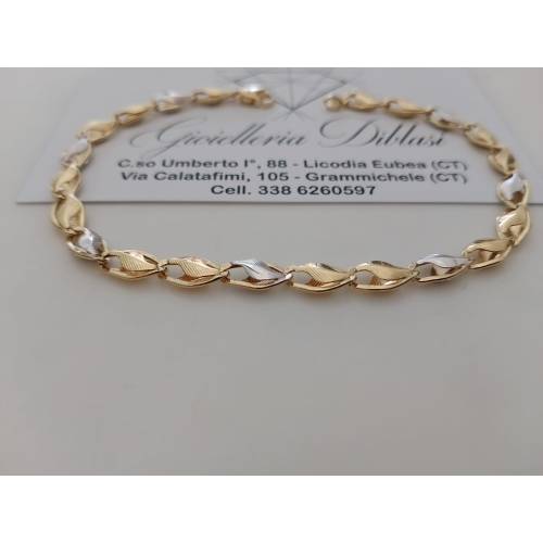 BRACCIALE Uomo Donna In Oro 18 Karati...