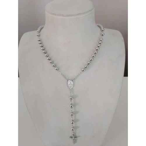 COLLANA ROSARIO ORO BIANCO 750 18K...