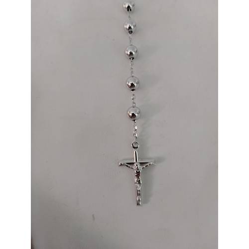 COLLANA ROSARIO ORO BIANCO 750 18K...