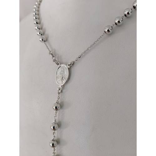 COLLANA ROSARIO ORO BIANCO 750 18K...