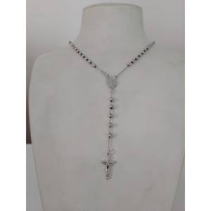 COLLANA ROSARIO ORO BIANCO...