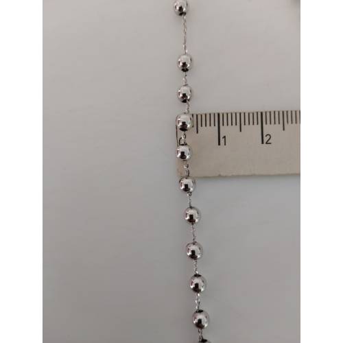 COLLANA ROSARIO ORO BIANCO 750 18K...