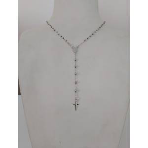 COLLANA ROSARIO ORO BIANCO...