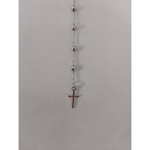 COLLANA ROSARIO ORO BIANCO 750 18K...