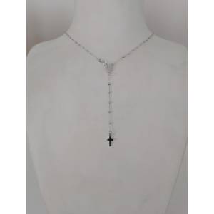 COLLANA ROSARIO ORO BIANCO...