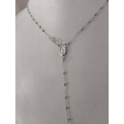 COLLANA ROSARIO ORO BIANCO 750 18K...