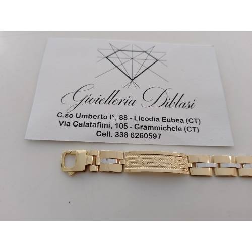 BRACCIALE ORO 18 Karati 750% Uomo...