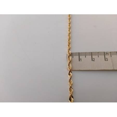 COLLANA ORO GIALLO 18 KARATI 750% Modello Maglia CORDA FUNE INTRECCIATA Unisex