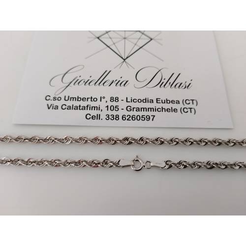 COLLANA ORO BIANCO 18 KARATI 750%...