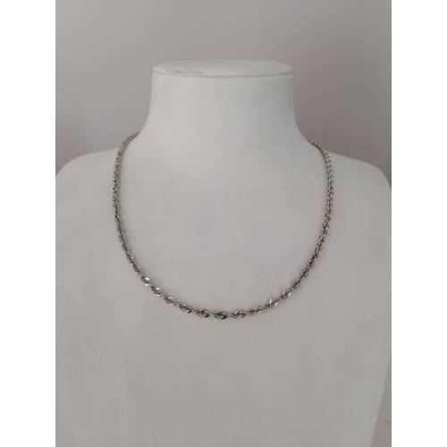 COLLANA ORO BIANCO 18 KARATI 750%...