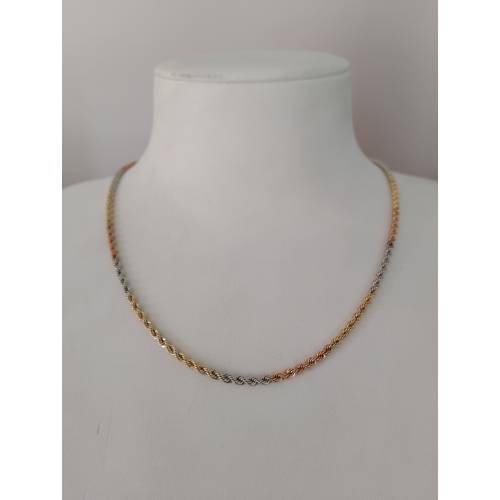 COLLANA ORO GIALLO BIANCO ROSSO 18...