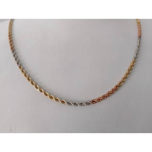 COLLANA ORO GIALLO BIANCO ROSSO 18...