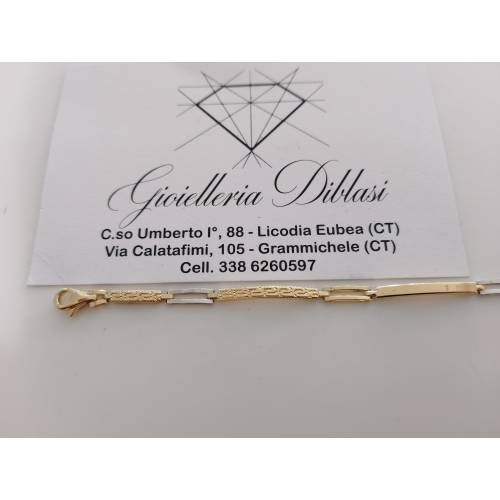 BRACCIALE ORO GIALLO BIANCO 18 Kt...
