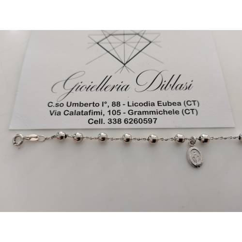 BRACCIALE ROSARIO In ORO BIANCO 18 Kt...