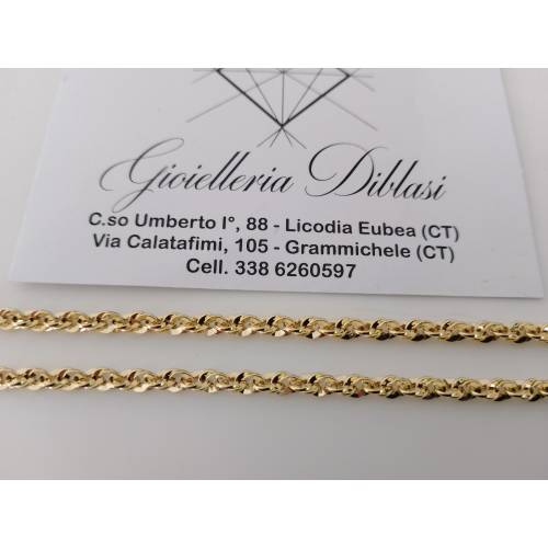 COLLANA ORO GIALLO 18 Karati Donna...