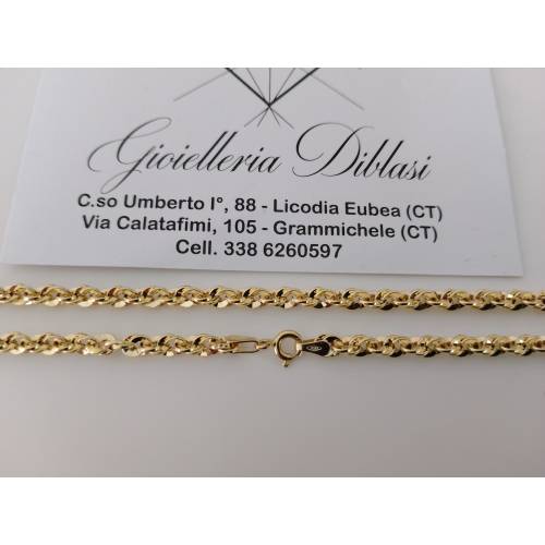 COLLANA ORO GIALLO 18 Karati Donna...
