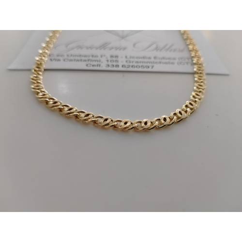 COLLANA Uomo Donna Unisex ORO GIALLO...