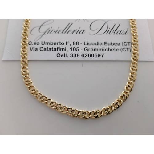 COLLANA Uomo Donna Unisex ORO GIALLO...
