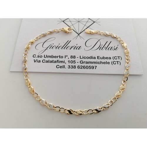 BRACCIALE In ORO Bicolore GIALLO...