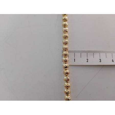 COLLANA Donna ORO GIALLO 18 Karati 750% Con SFERE DIAMANTATE Girocollo Collier