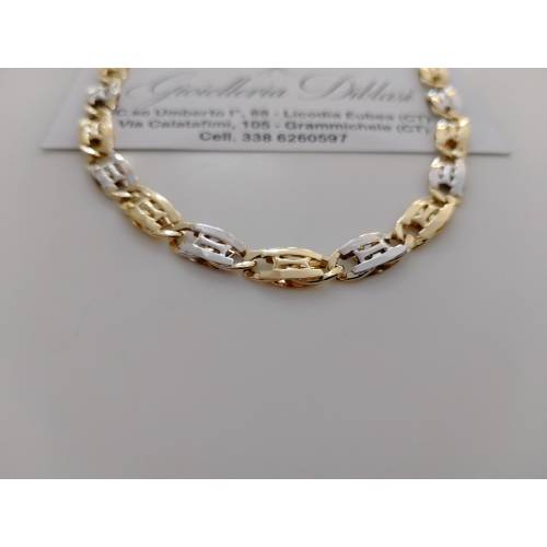 COLLANA ORO 18 Karati 750% Bicolore...