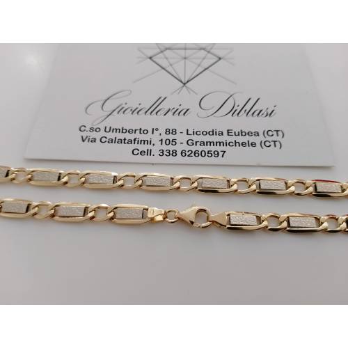 COLLANA ORO Bicolore 18 Karati 750%...